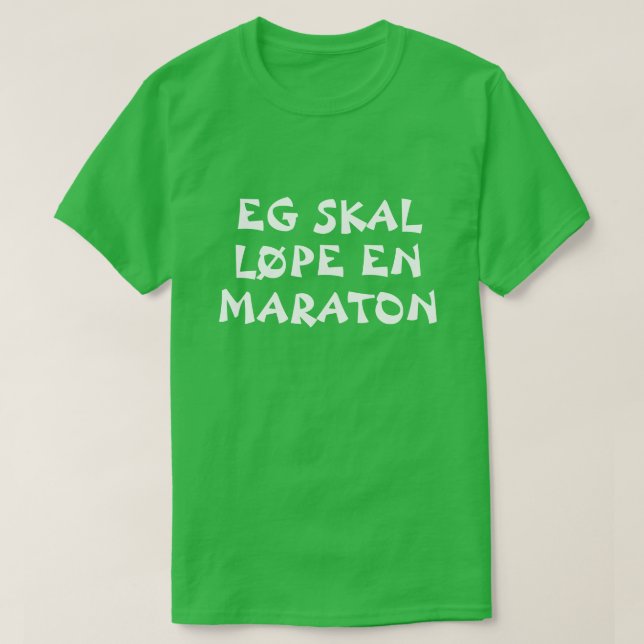 Camiseta Vou maratona em verde norueguês (Frente do Design)