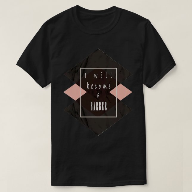 Camiseta Vou me tornar um clássico BARBER no adesivo (Frente do Design)
