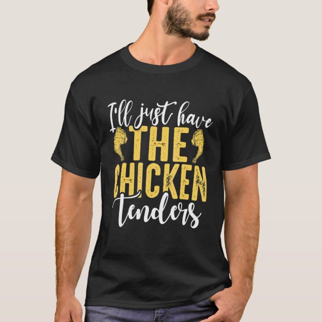 Camiseta Vou Pegar Só Os Tenders De Frango Funny_26 (Frente)