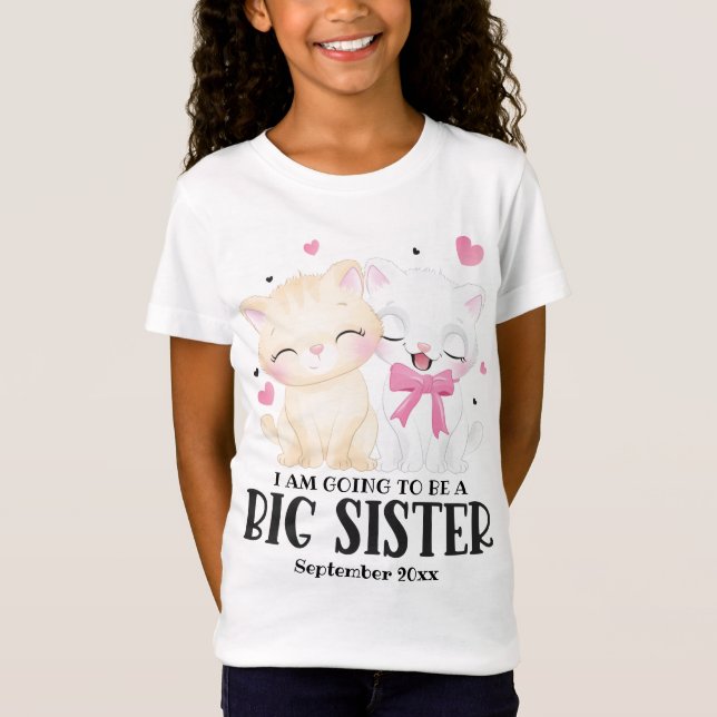 Camiseta Vou Ser Um Anúncio De Bebê Irmã. (Frente)