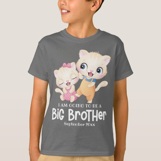 Camiseta Vou Ser Um Grande Anúncio De Bebê Irmão (Frente)