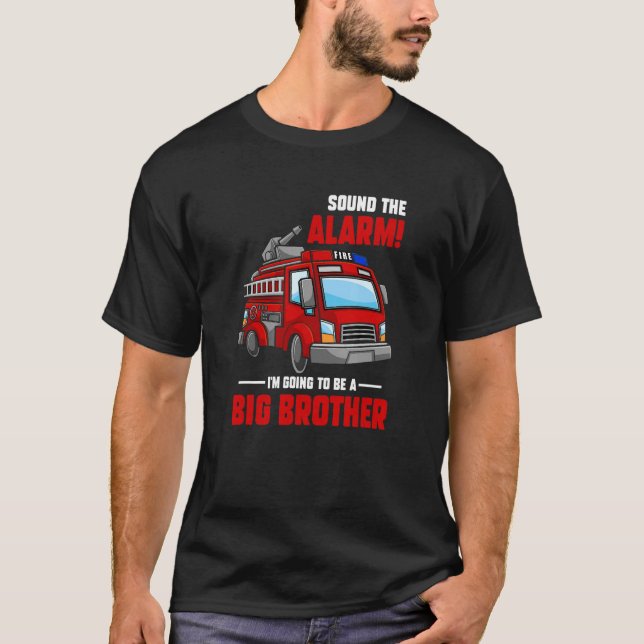 Camiseta Vou ser um grande irmão - Firecaminhão Baby Rev (Frente)