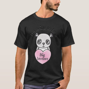 Camiseta Vou ser um grande irmão Panda Baby Boy ou Ba