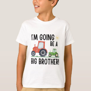 Camiseta Vou Ser um Irmão Mais Velho, Trator Fofo Fazenda
