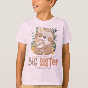 Camiseta Vou Ser Uma Irmã Mais Velha Anúncio de Preguiça