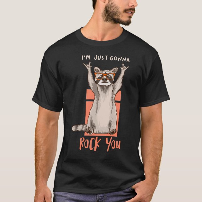 Camiseta Vou só te balançar, seu dote engraçado da Racoon (Frente)