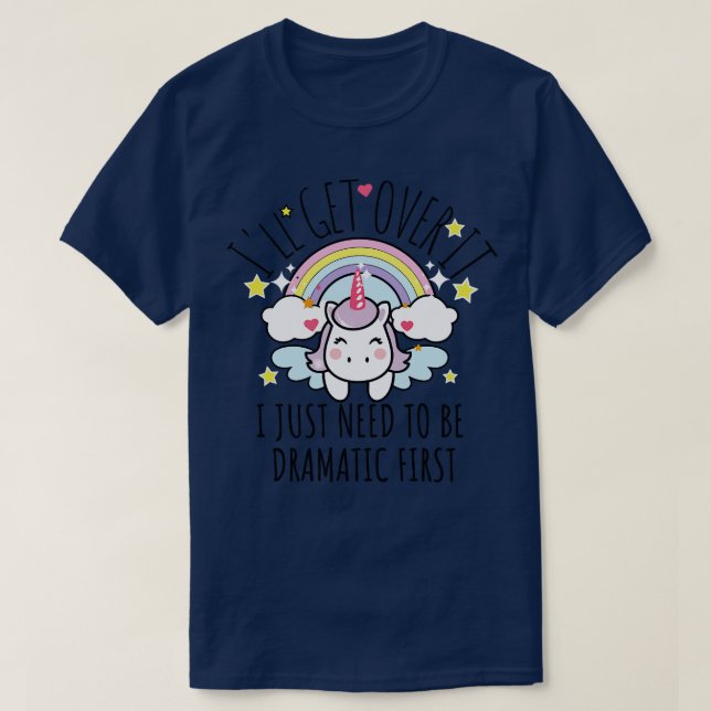 Camiseta Vou superar isso, só preciso ser Dramático primeir (Frente do Design)