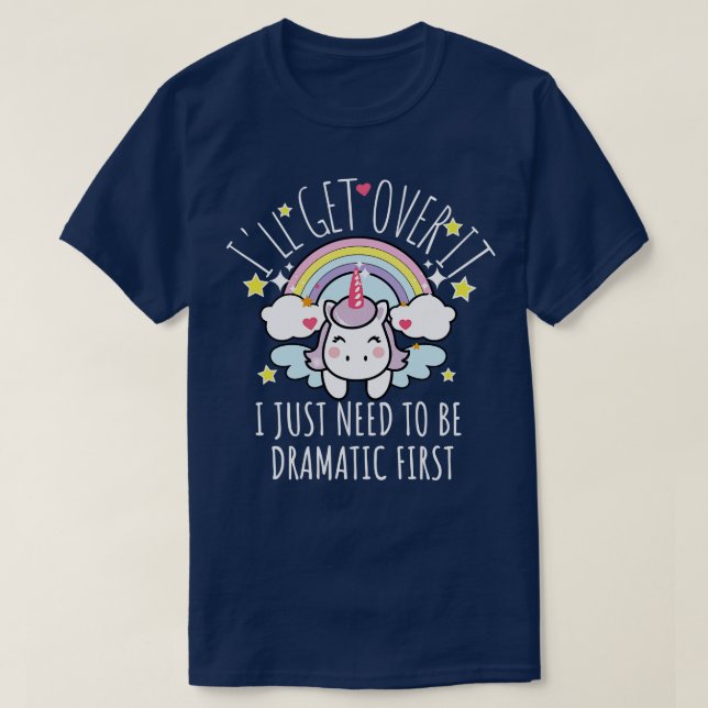 Camiseta Vou superar isso, só preciso ser Dramático primeir (Frente do Design)