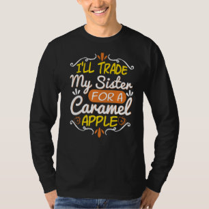 Camiseta Vou trocar minha irmã Apple Engraçada Engraçada, S