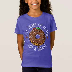Camiseta Vou Trocar Minha Irmã Por Uma Rosquinha