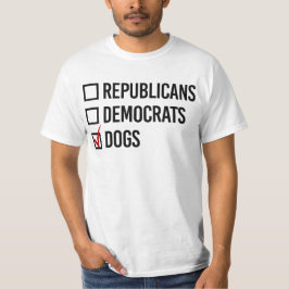Camiseta Vou votar em cães.
