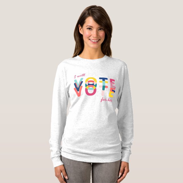 Camiseta Vou Votar Pela Sua Eleição Rainbow Modern (Frente Completa)