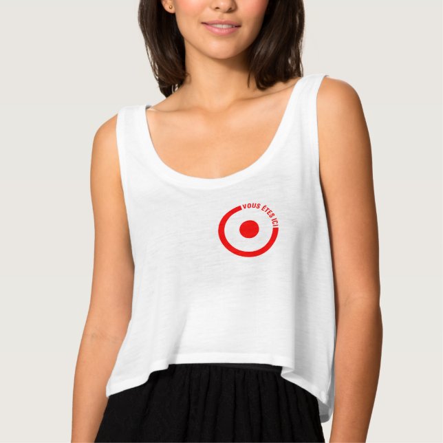 Camiseta VOUS ETES ICI 2 Tanque feminino (Frente)