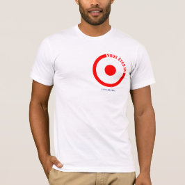 Camiseta VOUS ETES ICI Círculos concêntricos vermelhos, hom