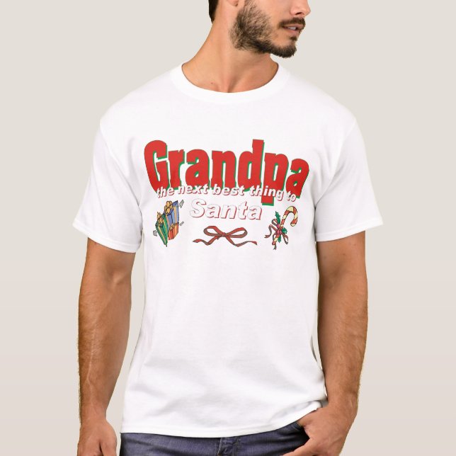 Camiseta Vovô, a melhor coisa seguinte ao papai noel (Frente)