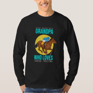 Camiseta Vovô Adora Corrida de Jogo de Cavalo