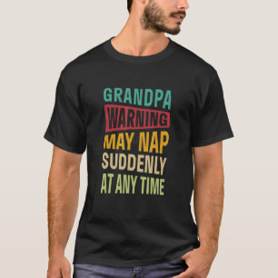 Camiseta Vovô Advertência Pode Dormir De Repente A Qualquer