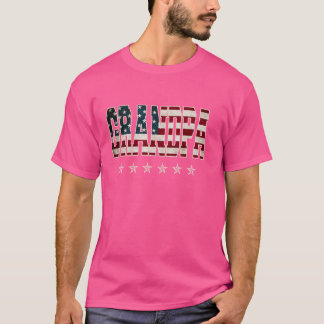 Camiseta Vovô American Flag 4 de julho Vintage Christma