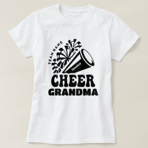 Camiseta Vovó animada com nome personalizado da equipe e no