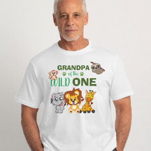 Camiseta Vovô Animal Selvagem Safari Zoo Selvagem Única