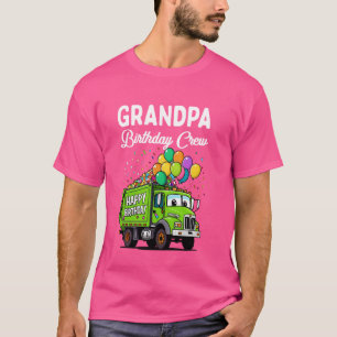 Camiseta Vovô Aniversário da Tripulação Garçom Garbage Truc
