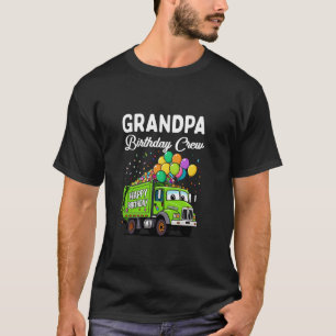 Camiseta Vovô Aniversário da Tripulação Garçom Garbage Truc