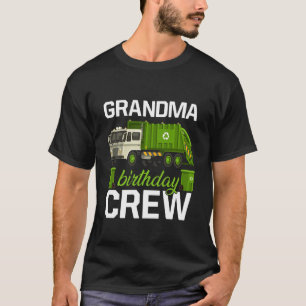 Camiseta Vovó Aniversário Tripulação Lixo Trás Reciclagens