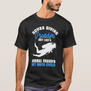 Camiseta Vovô aposentado mergulhando mergulhador mergulhand
