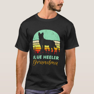 Camiseta Vovó australiana Cachorro Mo Retro Blue Heeler