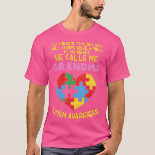 Camiseta Vovó Autismo Sensibilização Garoto Austista Piece