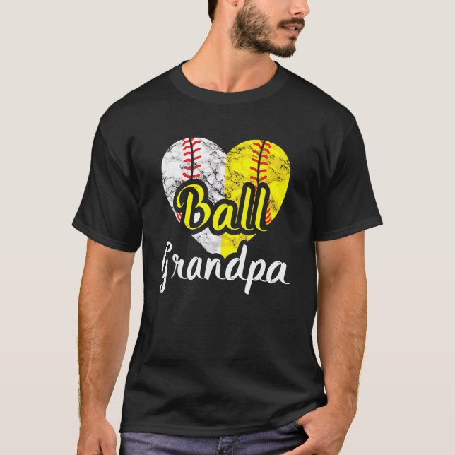 Camiseta Vovô Ball Baseball Sofball Vovô de Esportes (Frente)
