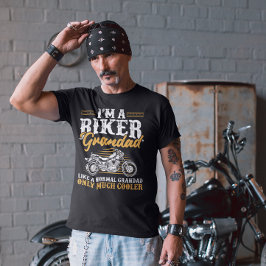 Camiseta Vovô Biker Engraçado Dizendo Motocicleta Vovô Pres