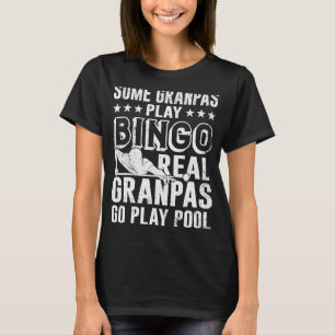 Camiseta Vovô Billiards do jogador de piscina