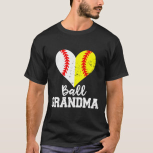 Camiseta Vovó Bola Engraçada Beisebol Vovó Softball
