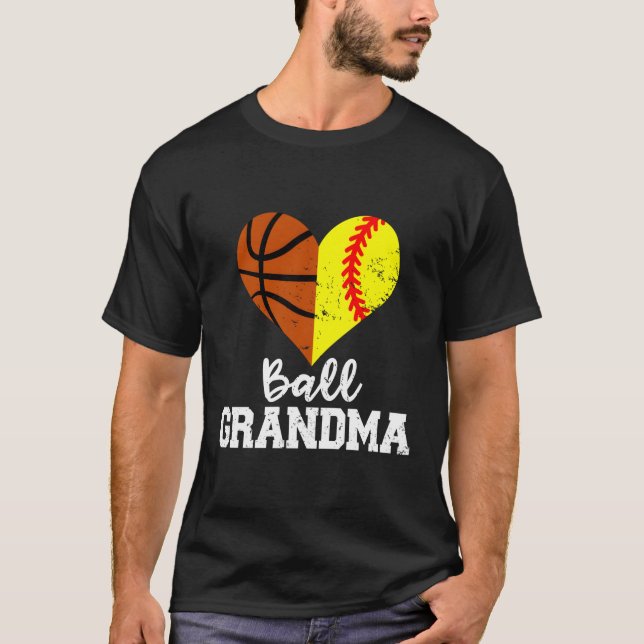 Camiseta Vovó Bola Funny Sofball Basball Vovó (Frente)