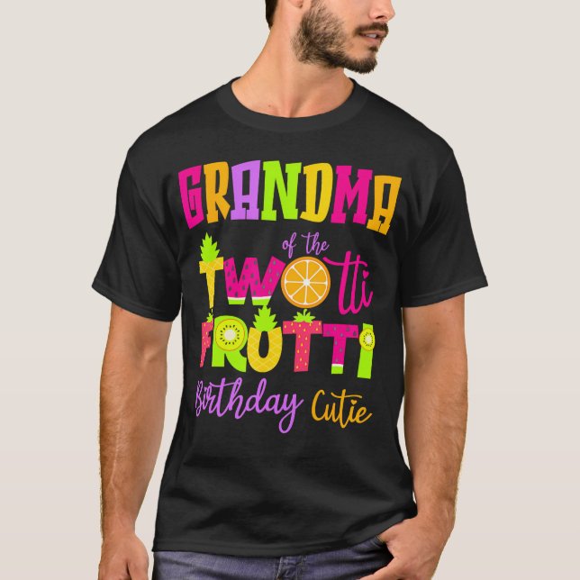 Camiseta Vovó bonita Twotii Frutti Segundo da família de an (Frente)
