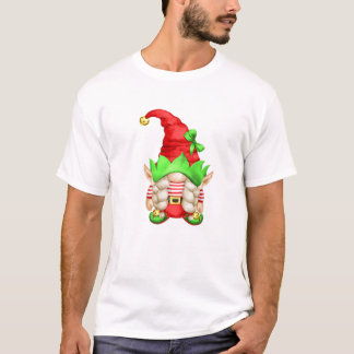 Camiseta Vovó Bonita Xmas Gnomie Com Elfo De Natal Bonito E