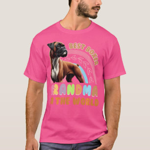 Camiseta Vovó Cachorro Melhor Vovó Boxer Do Mundo Alemão
