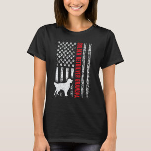 Camiseta Vovô Cachorro Retriever Dourado Homem Vintage Amér