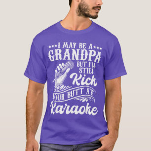 Camiseta Vovô Cantando Karaokê Cantor Bar Amante da Música