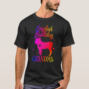 Camiseta Vovó-cão-Grande Inglês Vintage Cão-Cachorro Colori