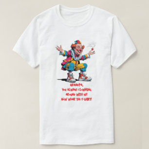 Camiseta Vovô Caricatura se agarrando