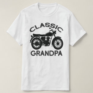 Camiseta Vovô clássico, motocicleta