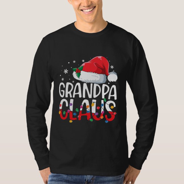 Camiseta Vovô Claus Família de Pijamas de Natal (Frente)