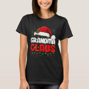 Camiseta Vovó Claus Natal Papais noeis Mulheres Mães Famili