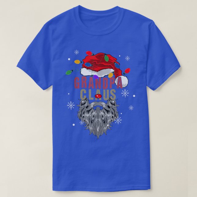 Camiseta Vovô Claus Papais noeis De Natal Feias Com Luz (Frente do Design)