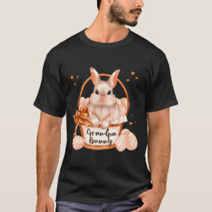 Camiseta Vovô Coelho Fofo Pastel Combinando Família Páscoa 