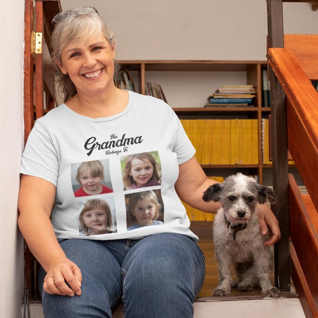 Camiseta Vovô Colagem Fotográfica Personalizada Vovó (Criador carregado)