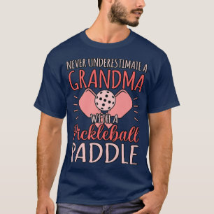 Camiseta Vovó Com Pickleball Paddle Esportivo Treinador