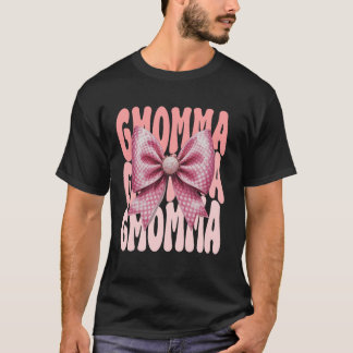 Camiseta Vovó Coquette Laço Rosa Fofo Dia das Mães
